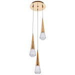 Подвесной светильник капли Acrylic Droplet Trio Gold Hanging Lamp варинант исполнения - 2 | Loft Concept в Рязани