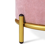 Банкетка овальная пыльно-розовый велюр на 4-х металлических ножках золотого цвета SANJAY варинант исполнения - 4 | Loft Concept в Рязани