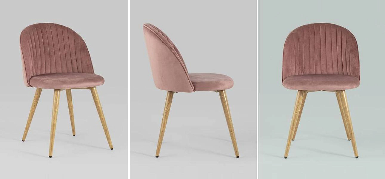 Стул Miruna Chair Пыльно-Розовый Велюр Стул Miruna Chair Пыльно-Розовый Велюр - Loft-Concept в Рязани