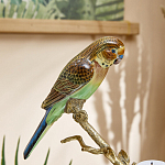 Подсвечник с двумя попугаями из фарфора на бронзовой ветке Eden Garden варинант исполнения - 2 | Loft Concept в Рязани