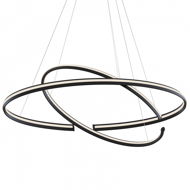 Люстра Half Ring Black & White Черный Белый в Рязани | Loft Concept 