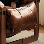 Кресло-диван кожаное на деревянном каркасе Medieval Furniture варинант исполнения - 4 | Loft Concept в Рязани