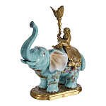Подсвечник в виде слона из фарфора с бронзовыми элементами Elephant in the Garden of Eden варинант исполнения - 2 | Loft Concept в Рязани