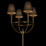 Торшер с металлическим основанием бронзового цвета с черными конусовидными абажурами Dignity варинант исполнения - 4 | Loft Concept в Рязани