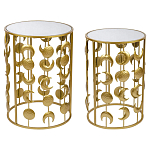 Набор из двух столов из металла Brass Symphony Moon варинант исполнения - 1 | Loft Concept в Рязани