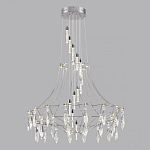 Люстра подвесная из металла с хрустальными прозрачными подвесками Quasar 81 варинант исполнения - 10 | Loft Concept в Рязани