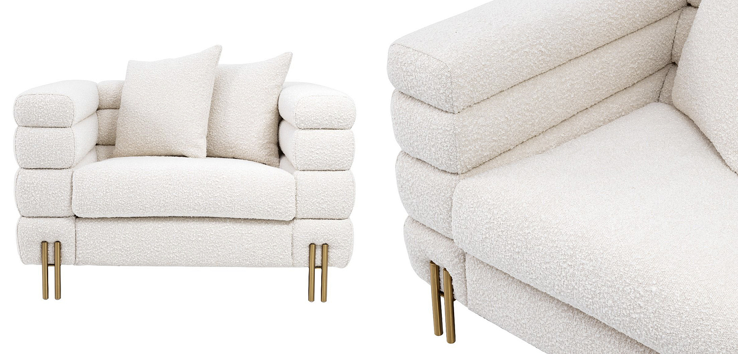 Кресло Eichholtz Chair York Boucle cream Кресло Eichholtz Chair York Boucle cream - Loft-Concept в Рязани