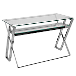 Стол письменный с прозрачной столешницей Corporate Identity варинант исполнения - 1 | Loft Concept в Рязани