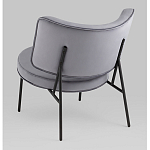 Мини-кресло District Lounge велюр серый варинант исполнения - 3 | Loft Concept в Рязани