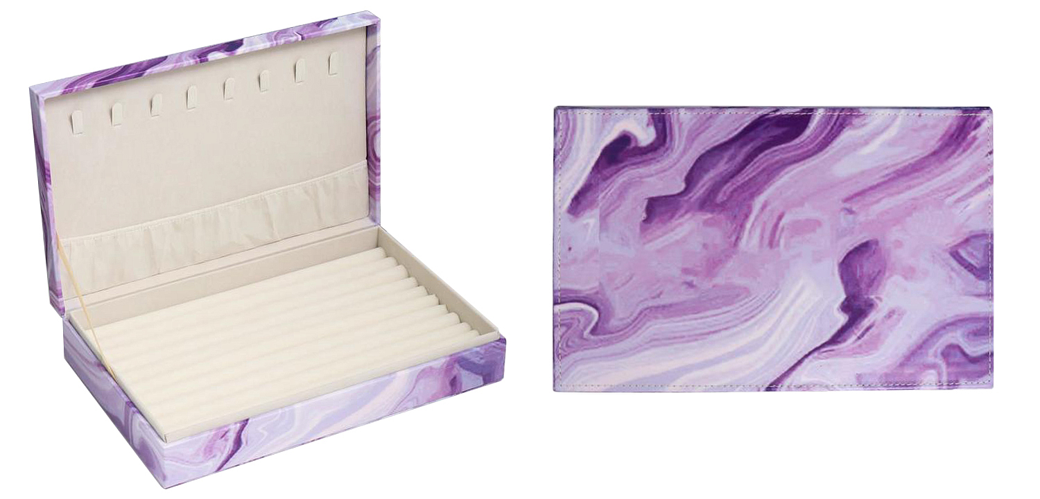 Шкатулка Marble Pattern Box violet Шкатулка Marble Pattern Box violet - Loft-Concept в Рязани