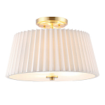 Потолочный светильник с белым плиссированным абажуром Ganglion варинант исполнения - 1 | Loft Concept в Рязани