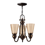 Люстра бронзового цвета с конусными плафонами из бежевого стекла Hinkley варинант исполнения - 6 | Loft Concept в Рязани