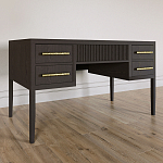 Большой Рабочий стол Primo с 5 выдвижными ящиками Темный орех варинант исполнения - 2 | Loft Concept в Рязани