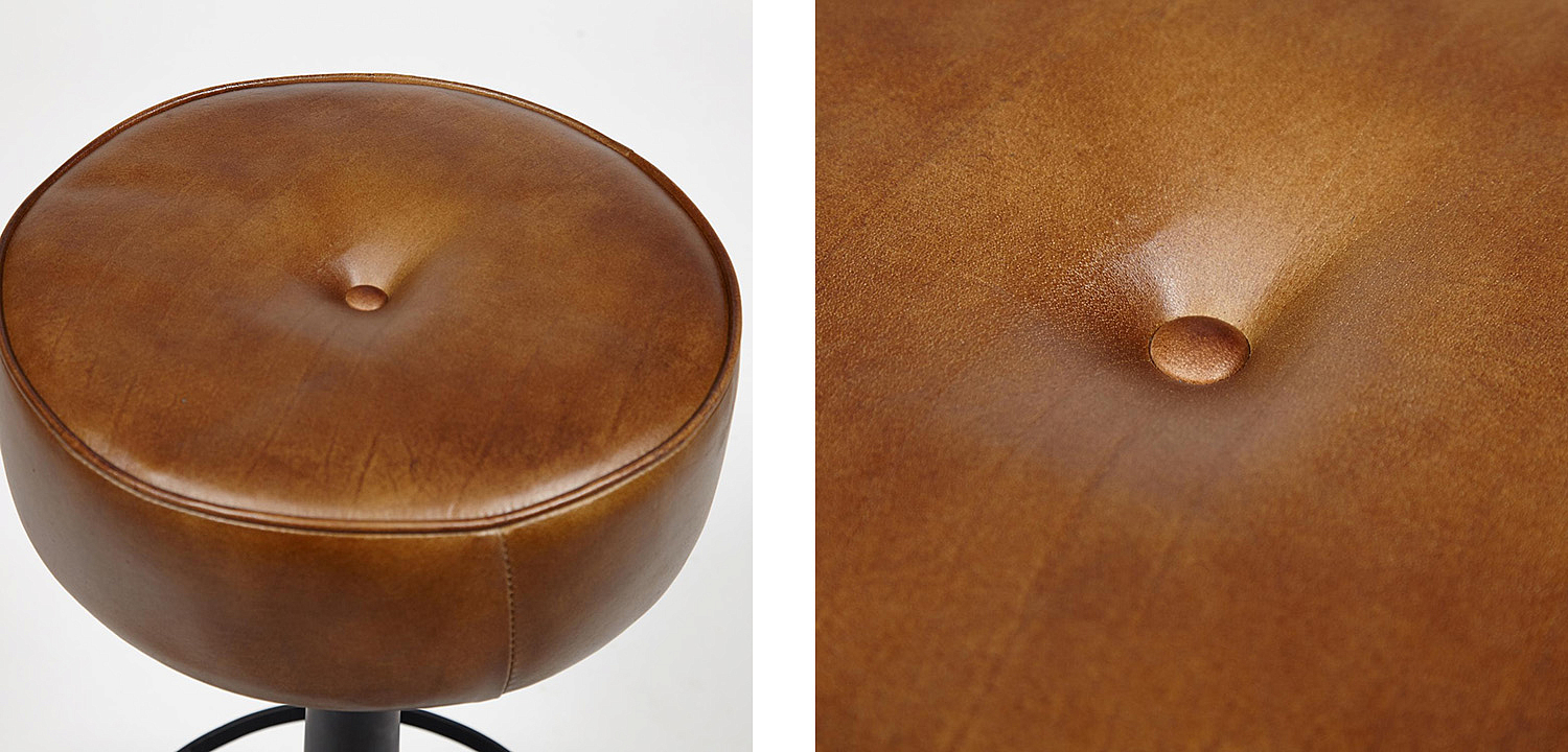 Барный стул Industrial leather bar stool Барный стул Industrial leather bar stool - Loft-Concept в Рязани