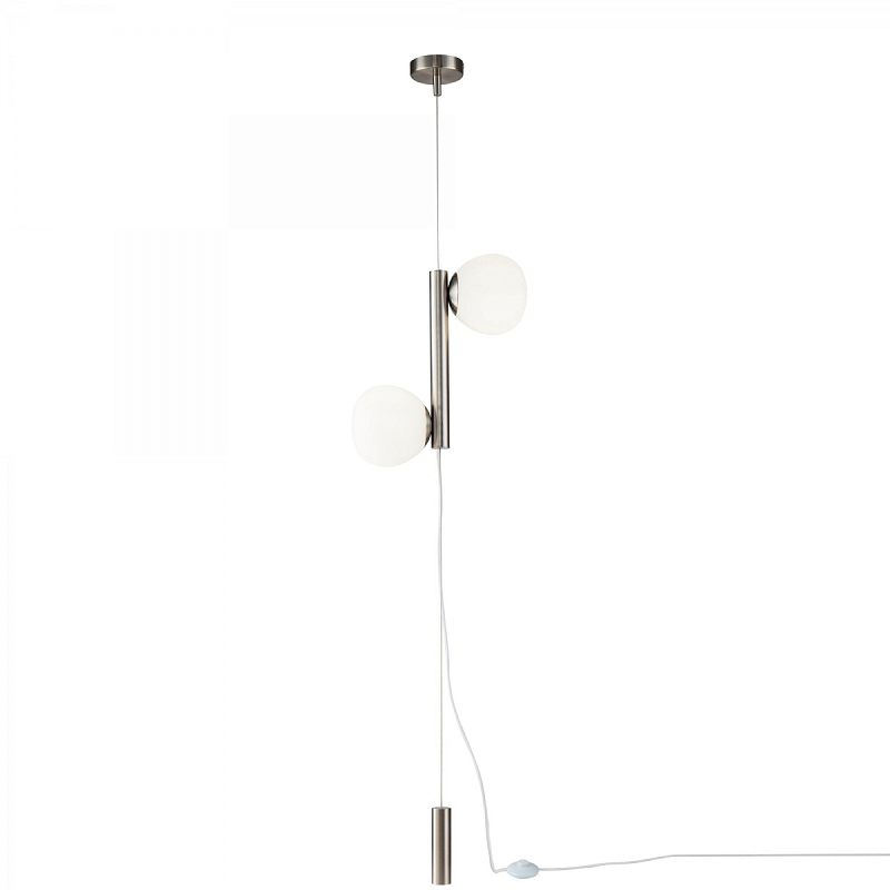 Торшер Tiepolo Ball Floor Lamp Double nickel Никель Белый Торшер Tiepolo Ball Floor Lamp Double nickel Никель Белый в Рязани | Loft Concept