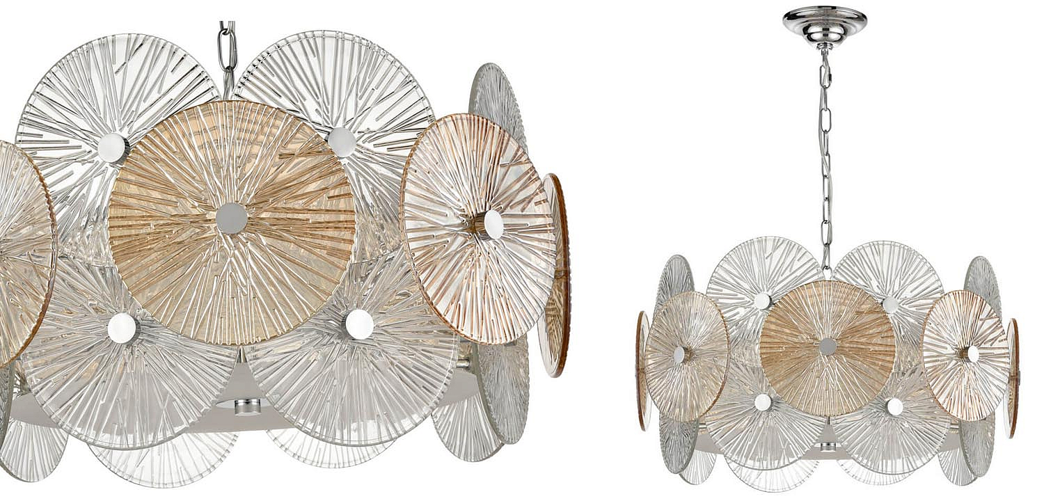 Люстра Decorative Glass discs Chandelier chrome Люстра Decorative Glass discs Chandelier chrome - Loft-Concept в Рязани