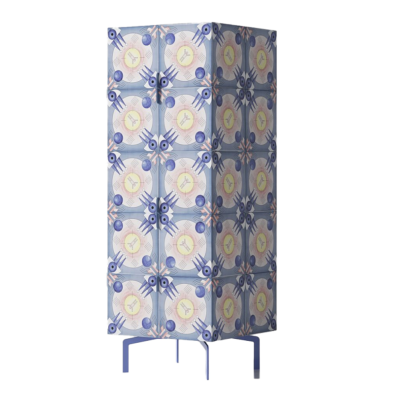 Тумба Tall Element Blue Синий Бежевый Тумба Tall Element Blue Синий Бежевый в Рязани | Loft Concept