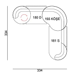 Угловой модульный диван Calypso с поворотным механизмом  варинант исполнения - 13 | Loft Concept в Рязани
