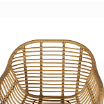 Стул барный с ротанговым плетением Half Bar Chair with Wicker с подлокотниками варинант исполнения - 6 | Loft Concept в Рязани