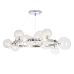 Люстра круглая подвесная с 15-ю прозрачными шарообразными плафонами из стекла Iona chandelier варинант исполнения - 5 | Loft Concept в Рязани