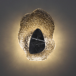 Бра с волнообразным стеклянным плафоном и вставкой из мрамора Liquid Stone варинант исполнения - 14 | Loft Concept в Рязани