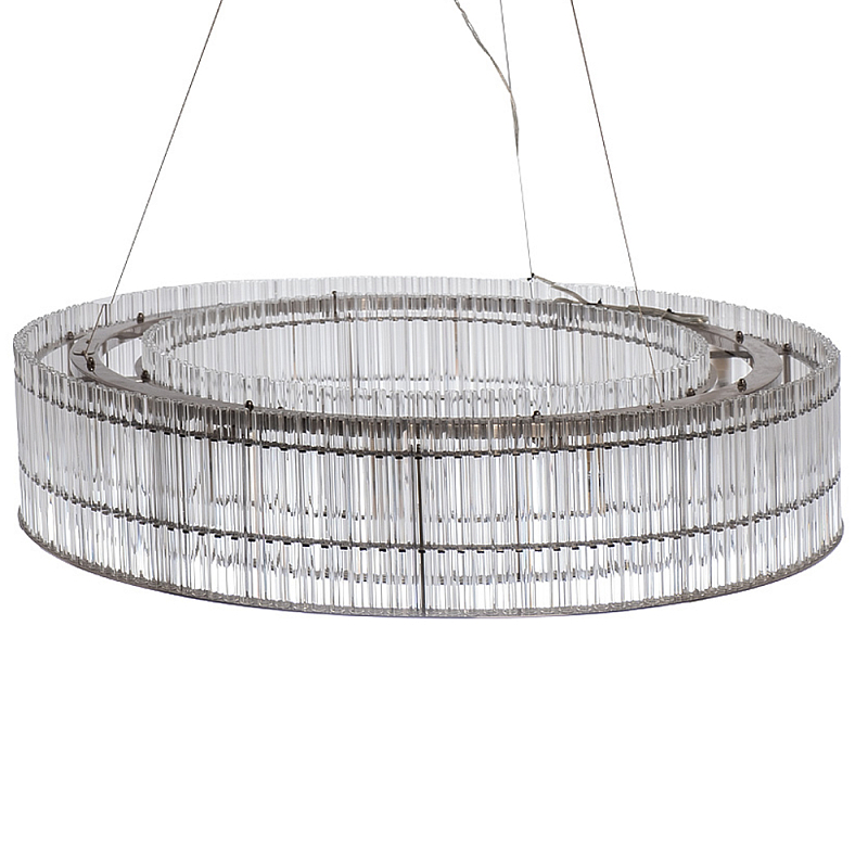 Подвесная люстра в форме круга Light Source Antique Nickel Никель Прозрачное Стекло Подвесная люстра в форме круга Light Source Antique Nickel Никель Прозрачное Стекло в Рязани | Loft Concept