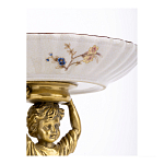 Чаша с цветочным орнаментом на ножке в виде бронзового ангела Eden Garden варинант исполнения - 3 | Loft Concept в Рязани