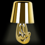 Настольная лампа фигурная золотого цвета с гладким абажуром Высота 16 см Sophia варинант исполнения - 7 | Loft Concept в Рязани