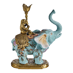 Подсвечник в виде слона из фарфора с бронзовыми элементами Elephant in the Garden of Eden варинант исполнения - 4 | Loft Concept в Рязани