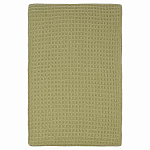 Плед из шерсти зеленого цвета с бахромой Waffle Comfort варинант исполнения - 1 | Loft Concept в Рязани