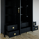 Большой шкаф с витриной Elsa Dreams Black варинант исполнения - 4 | Loft Concept в Рязани