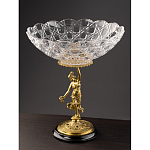 Чаша стеклянная прозрачная на бронзовой подставке с фигуркой девушки Eden Garden варинант исполнения - 5 | Loft Concept в Рязани
