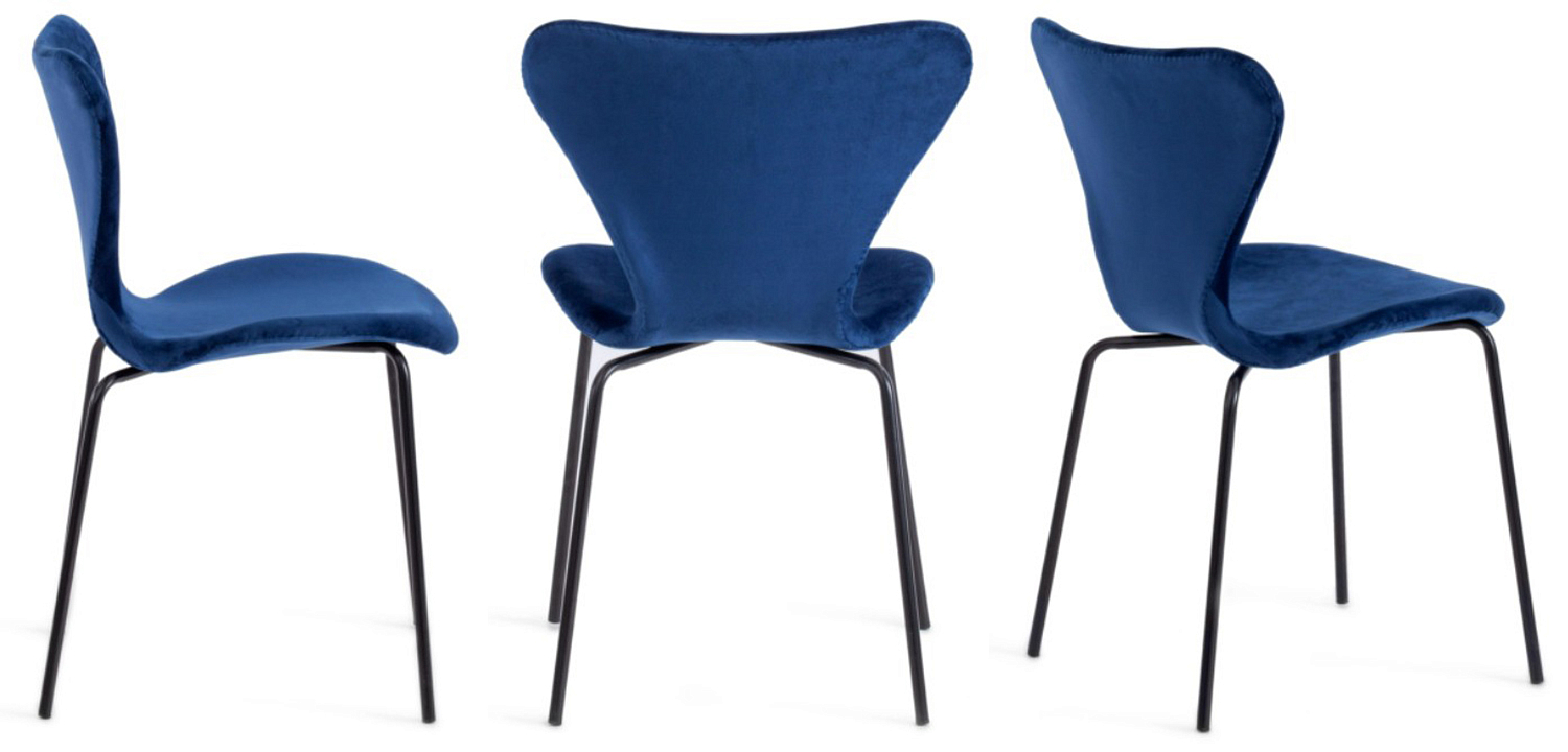 Стул Julissa Blue Chair флок Стул Julissa Blue Chair флок - Loft-Concept в Рязани