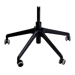 Стул с мягкой синей обивкой из велюра и подъемно-поворотным механизмом на черных колесиках Harper Blue варинант исполнения - 5 | Loft Concept в Рязани