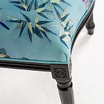 Стул из массива бука бирюзовый с изображением птиц и цветов Turquoise Chinoiserie Birds Garden Chair варинант исполнения - 5 | Loft Concept в Рязани