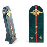 Сувенир Погон МВД из натурального камня змеевик Souvenir Epaulets варинант исполнения - 4 | Loft Concept в Рязани
