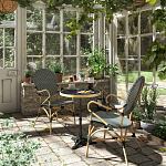 Кресло плетеное из ротанга Ronald Black White Rattan Chair варинант исполнения - 7 | Loft Concept в Рязани