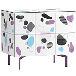 Тумба белая с рисунком Grande Graphstones варинант исполнения - 1 | Loft Concept в Рязани