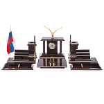 Настольный письменный набор из природного камня обсидиана с декором в виде орла Golden Eagle варинант исполнения - 1 | Loft Concept в Рязани