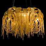 Люстра подвесная круглая с изогнутыми металлическими дугами и ниспадающими цепочками 65 см Atlantis Chain варинант исполнения - 8 | Loft Concept в Рязани