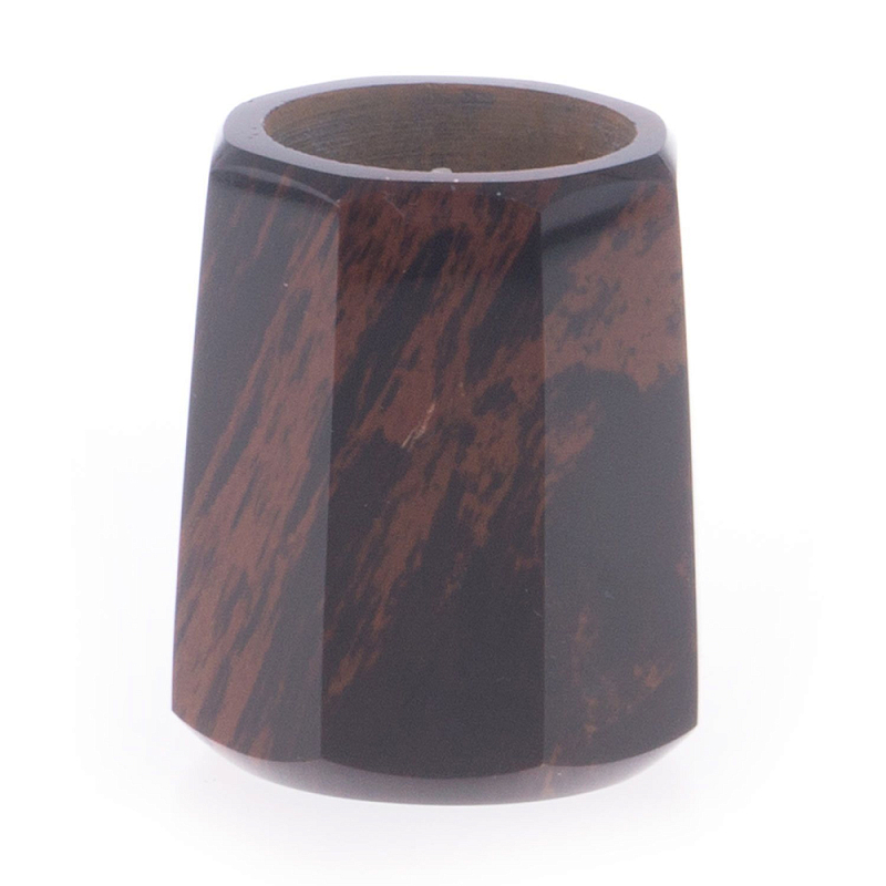 Подсвечник из натурального камня обсидиан со свечой Stone Candlestick Коричневый Подсвечник из натурального камня обсидиан со свечой Stone Candlestick Коричневый в Рязани | Loft Concept