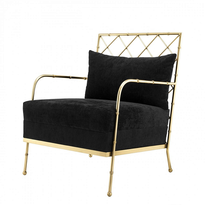 Кресло Eichholtz Chair Bahamas Черный Латунь Кресло Eichholtz Chair Bahamas Черный Латунь в Рязани | Loft Concept