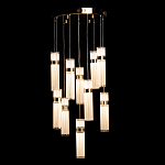 Люстра каскадная с прозрачными цилиндрическими плафонами Jenae Glass Tube Lighting варинант исполнения - 3 | Loft Concept в Рязани