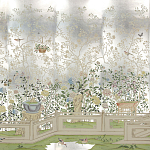 Обои ручная роспись Temple Newsam White Gold gilded silk варинант исполнения - 2 | Loft Concept в Рязани