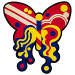 Дизайнерский ковер в виде бабочки Poltronova Tappeto Farfalla Rug варинант исполнения - 1 | Loft Concept в Рязани