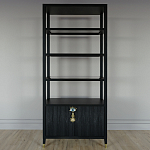 Стеллаж со стеклянными полками Elsa Dreams Black варинант исполнения - 5 | Loft Concept в Рязани