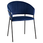 Стул в велюре синего цвета Horizon варинант исполнения - 1 | Loft Concept в Рязани