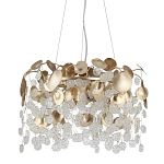 Люстра с декоративными подвесками из прозрачного стекла в форме монеток FAIRYTREE Light варинант исполнения - 1 | Loft Concept в Рязани