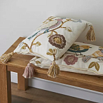 Чехол на подушку с кисточками и вышивкой птиц Ethnic mix Birds Square варинант исполнения - 5 | Loft Concept в Рязани