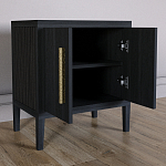 Тумбочка Primo с дверцами шпон Черный дуб варинант исполнения - 4 | Loft Concept в Рязани